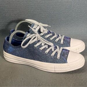 Converse Chuck Taylor All Star Space Star Blue Glitter Sneakers Women’s Size 9